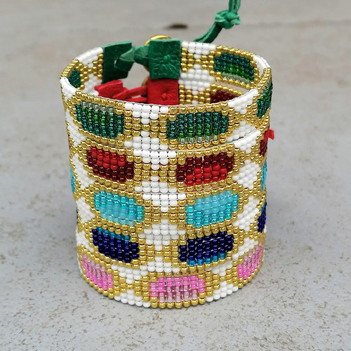 Imitation Gemstones-Loom Beaded Bracelets