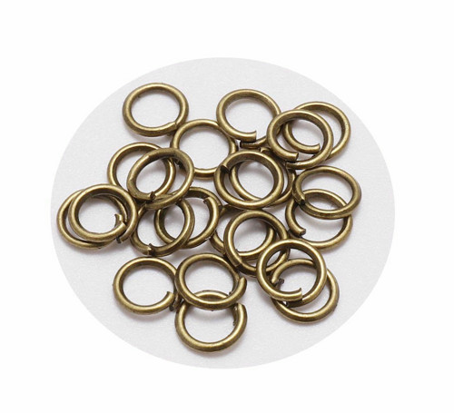 200ks Antique Bronze color á 0. 7x4mm Round Split