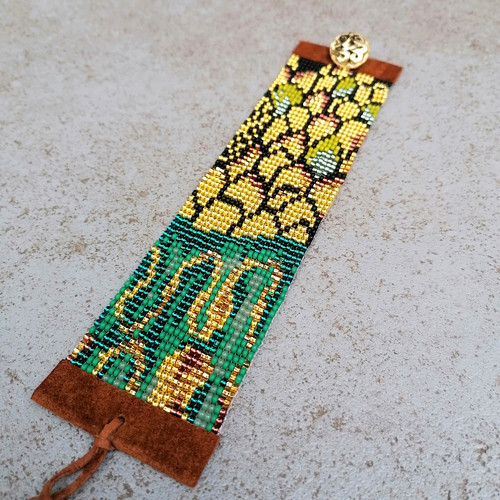Gustav Klimt ,,Judith´´ Cuff Beaded Bracelet