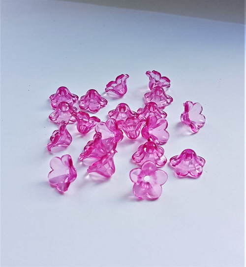Zvonek malý růžový 12x7mm/10 kusů