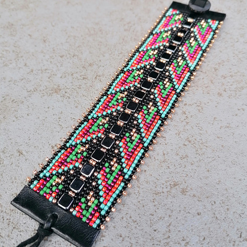 Colorful Boho Beaded Cuff Bracelet