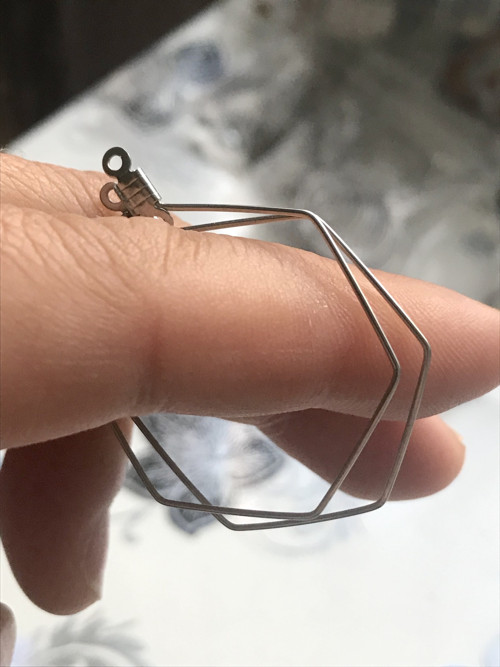 Nerez.náušnice 3cm-1pár
