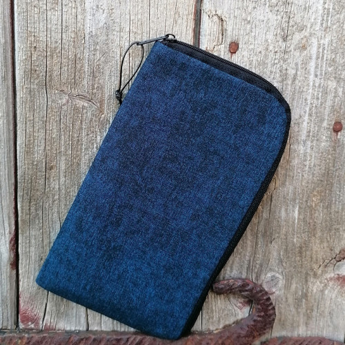 Obal na mobil se zipem základní- modročerný