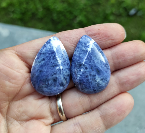 Sodalit - pár, ID 2007, 33x22 mm