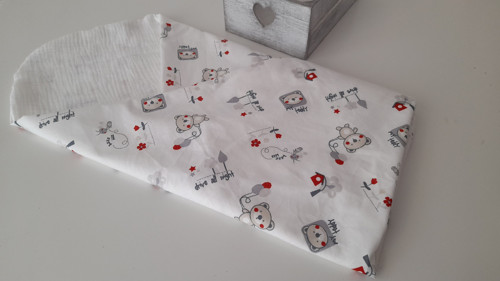 Povlak na péřovou zavinovačku, My Teddy mušelínový