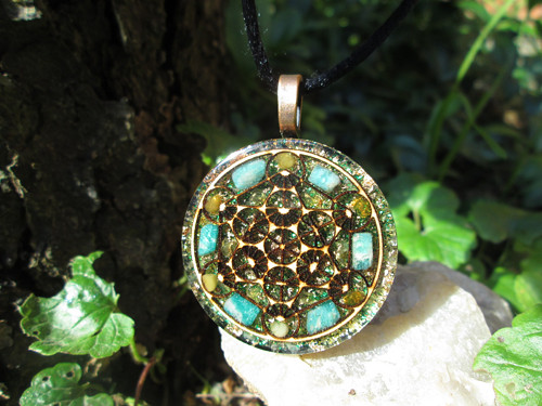 Org. šperk ,, Metatron klidu " s amazonitem — foto 1