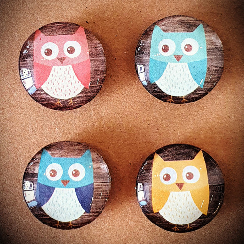 Skleněné magnetky (4 ks) - originální a handmade