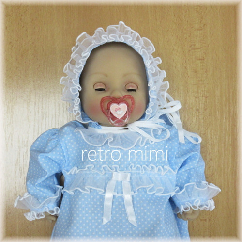 Košilka čepička miminko reborn modrá