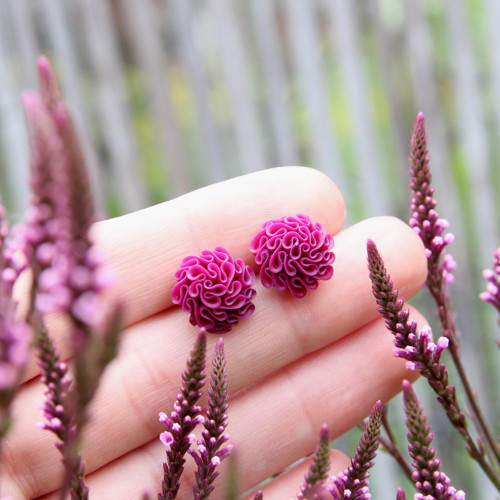 Náušnice purpurové — foto 1