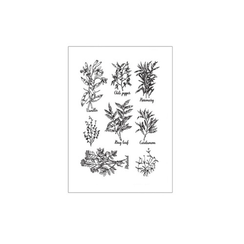 Silikonová razítka - Herbs D