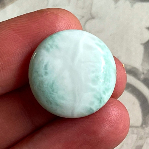 Larimar kabošon kruh / 20mm (č.1)