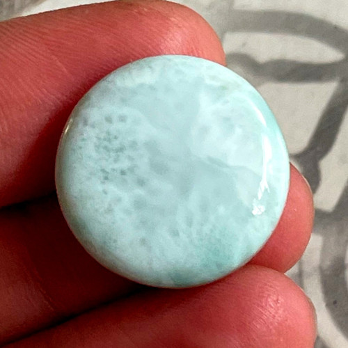 Larimar kabošon kruh / 20mm (č.3)