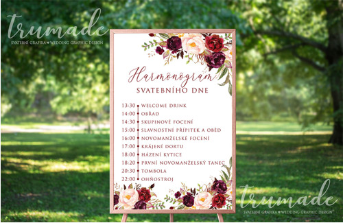 Harmonogram svatebního dne — foto 1