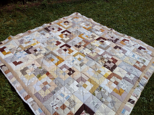 Patchworková deka hnědá — foto 1