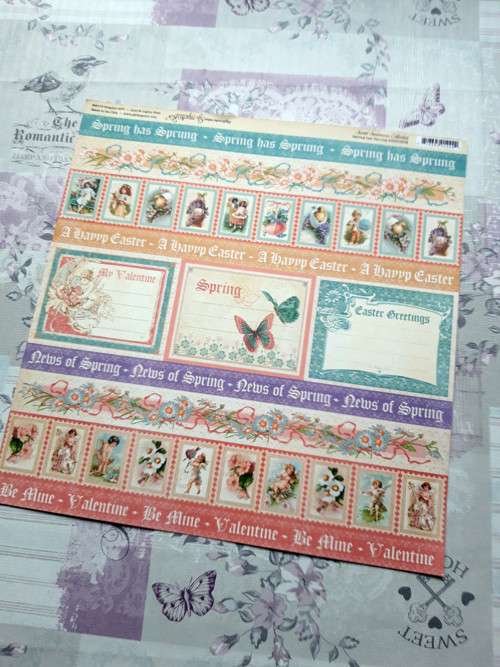 Scrapbooková oboustranná čtvrtka 30x30cm
