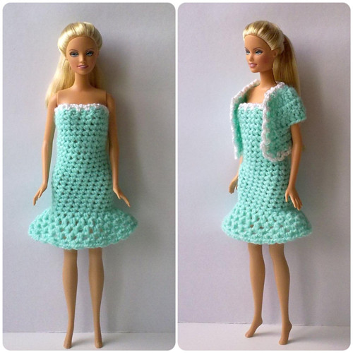 Oblečky pro Barbie - šaty , bolerko — foto 1