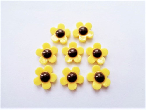 Plast kytička 17x7mm/8 kusů