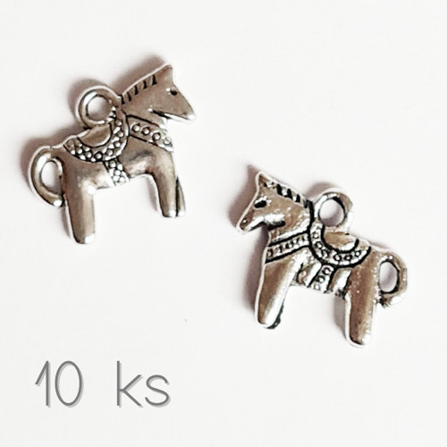 Přívěsek perníkový koník 12x14 mm, 10 ks