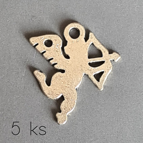 Andílek Amorek s lukem, 18x15 mm, 5 ks