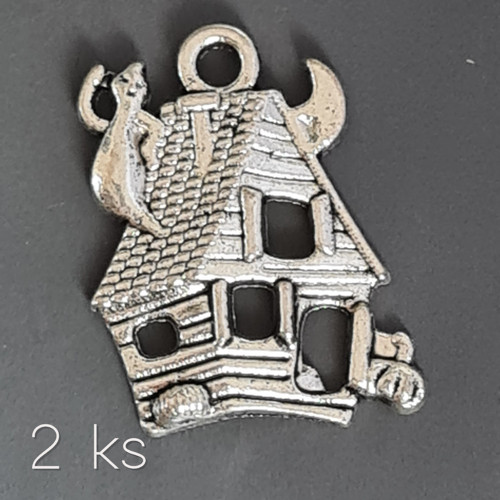 Dům s duchem, 24x18 mm, 2 ks