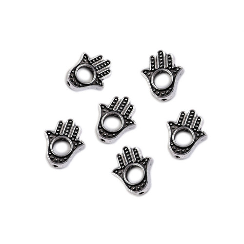 Mini přívěšek hamsa starostříbro 12mm, 5ks