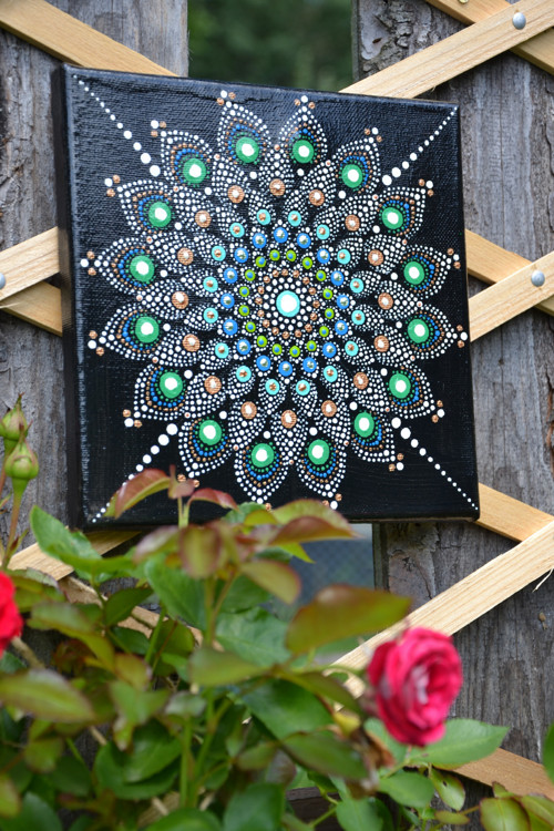 Mandala "Modro-zeleno-zlatavý nádech" — foto 1