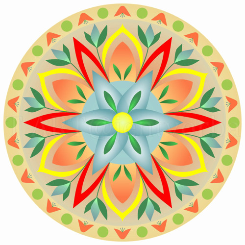 Mandala s přírodními motivy