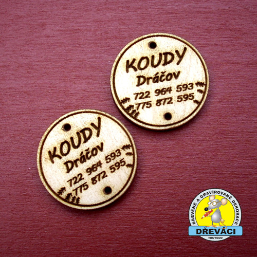 Gravírovaná známka "Koudy" 2,5 cm