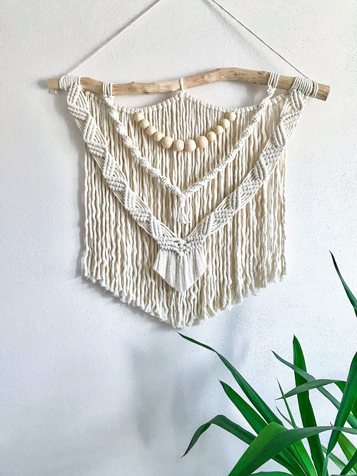 Nástěnná Macrame dekorace přírodní - XL