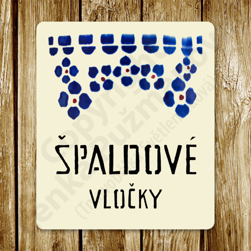 Špaldové vločky - samolepka na nádobu