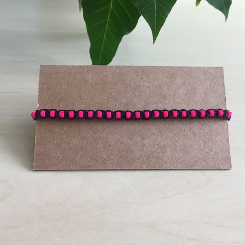 Náramek Neon City Black-Pink