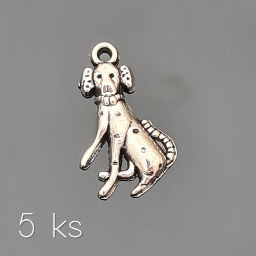 Sedící pejsek 22x12 mm, 5 ks
