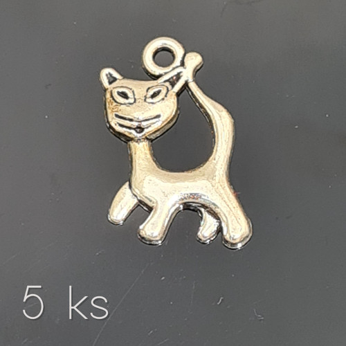 Stojící kočka 22x16 mm, 5 ks