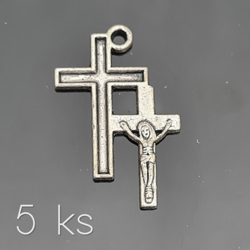 Dva spojené křížky 30x20 mm, 5 ks