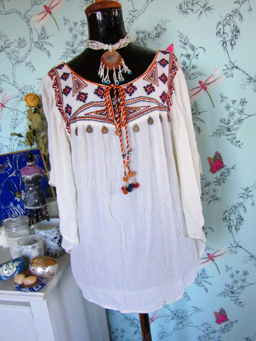 Tunika vyšívaná boho hippie — foto 1