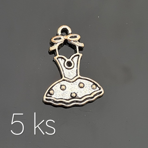 Šaty s puntíky 22x16 mm, 5 ks