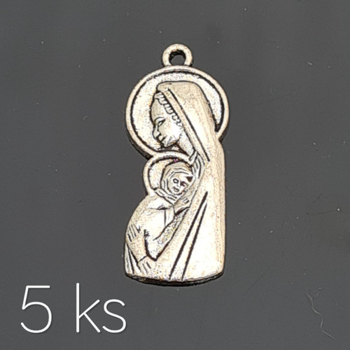 Panna Marie s Ježíškem 24x10 mm, 5 ks