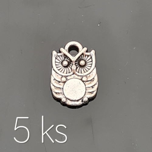 Zamilovaná sovička 14x10 mm, 5 ks