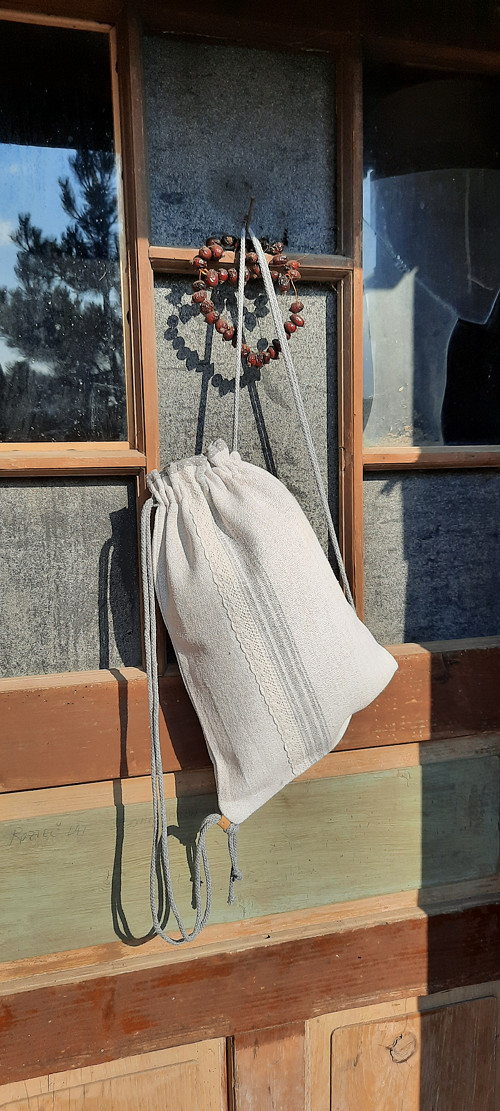 BackPack/Batoh/Vak dvojvrstvový - ručne tkaný ľan — foto 1