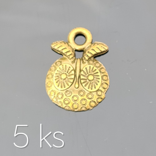 Ušatá sova 17x13 mm, 5 ks