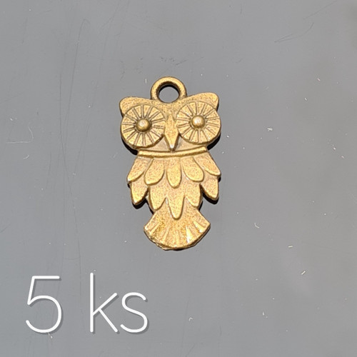 Menší sovička 20x12 mm, 5 ks — foto 1