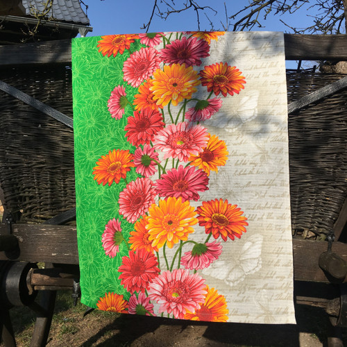 Gerbery - utěrka 70x50