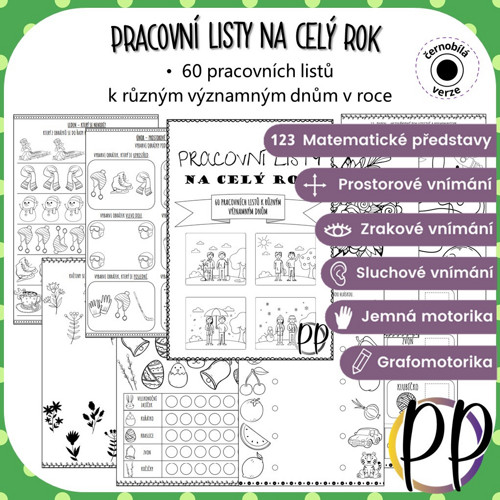 Pracovní listy na celý rok (PDF)