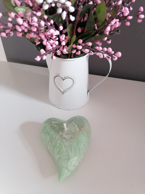 Svíčka srdíčko smaragd — foto 1