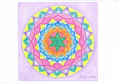 Mandala-Leknín plný lásky