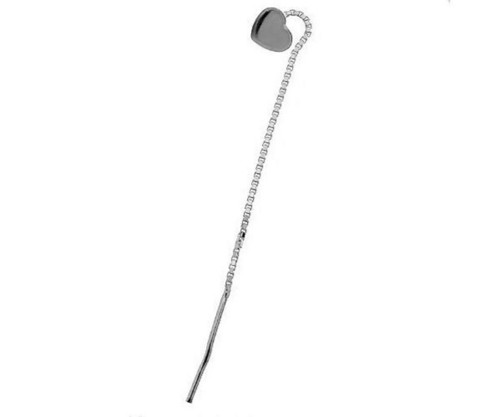 Stříbrný řetízek se srdíčkem (6mm) pro vlepení