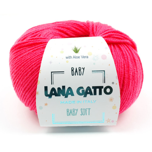Lana Gatto příze vlna merino BABY SOFT korálová