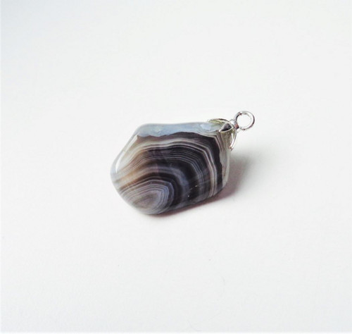 Achát Bostwana přívěsek 28x21x12mm
