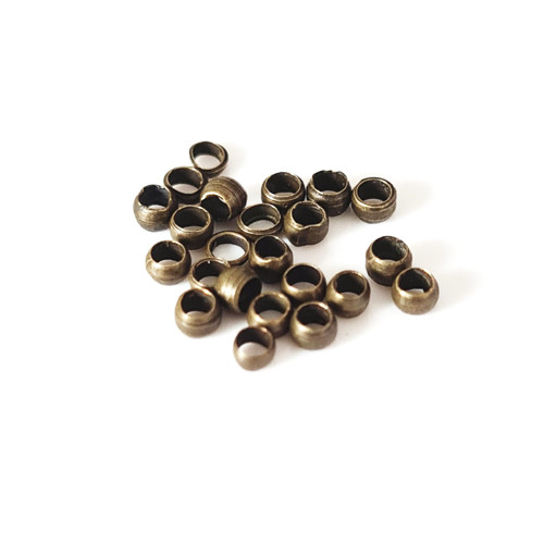 Zamačkávací rokajl kulatý bronzový 2 mm 200 ks
