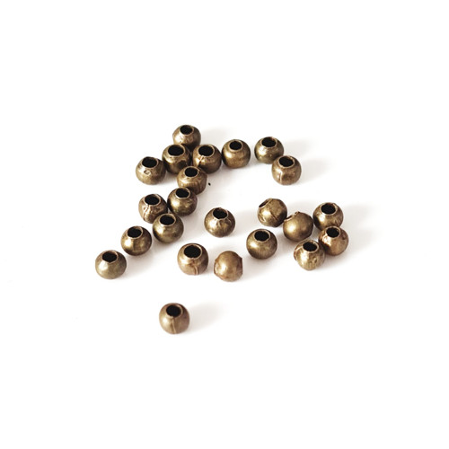 Zamačkávací rokajl kulatý bronzový Ø 2,5 mm 100 ks